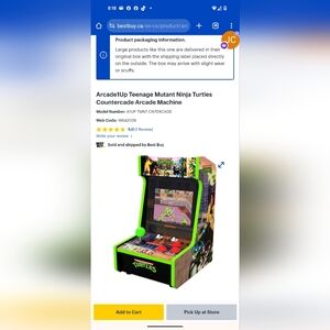 Limited edition teenage mutant Ninja turtles arcade game